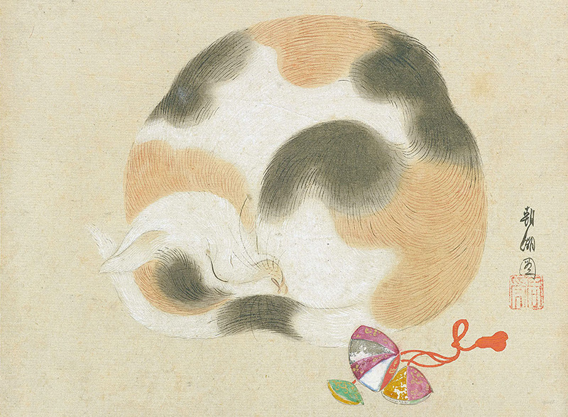 自作絵画 ねこ パフェ
